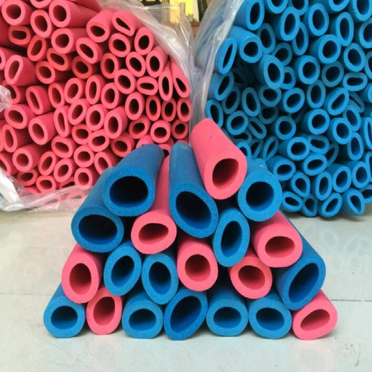 彩色保温管橡塑保温管地暖管水管保护套ppr管红色蓝色保温护套