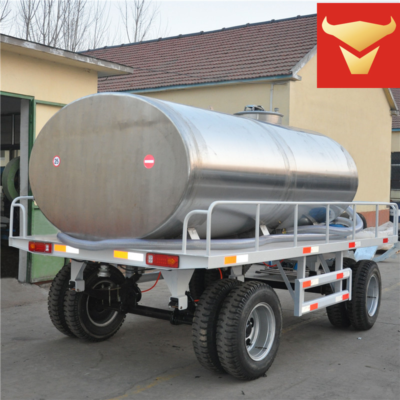 304不锈钢水罐拖车 园林洒水罐拖车 沼渣沼液吸污罐车