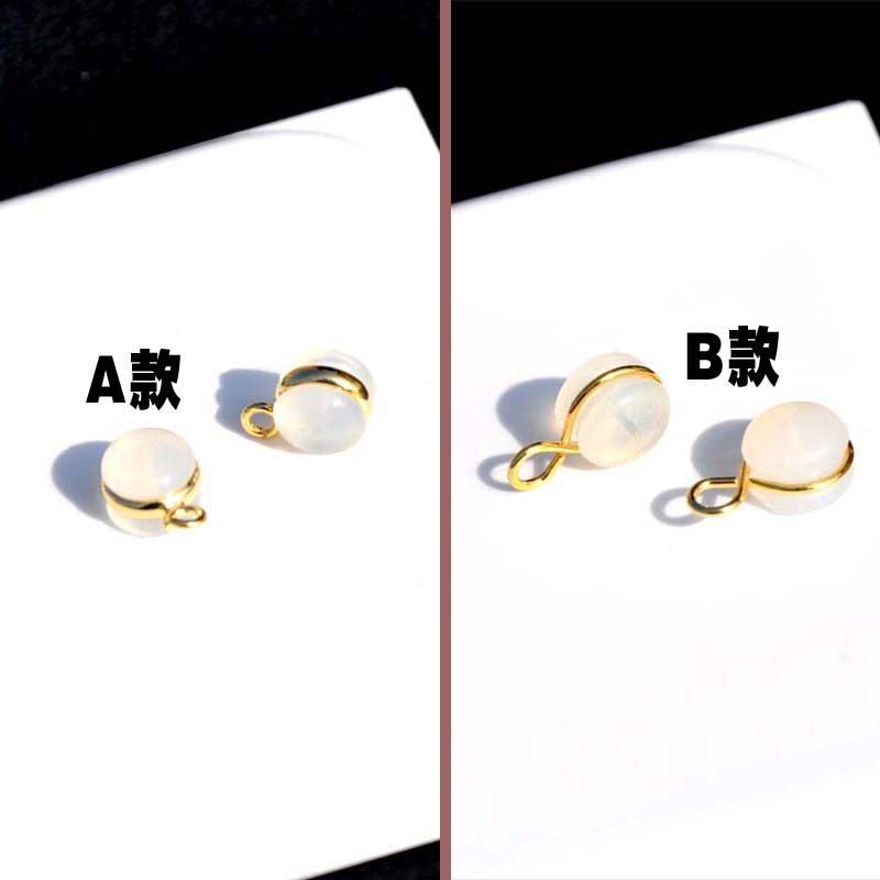 Silicone Ferrule Transparent Gp18k Gilded Earplug with Rings Can Be Hung Eardrops Stud Earrings Plug DIY Ornament Ear Cap Wholesale