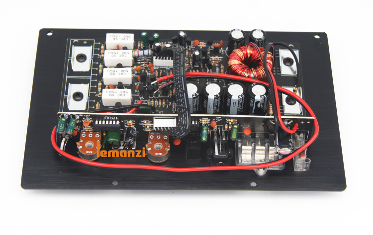 12v汽车音响改装大功率10寸12寸单路重低音有源低音炮功放板主板