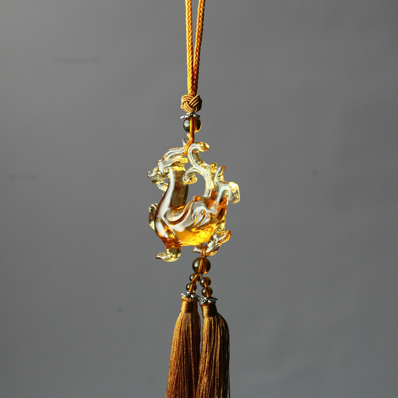 匠门琉璃青龙车挂厂家批发定制各式琉璃制品