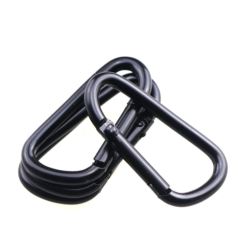 Manufacturers Supply Electrophoresis Matt Black Aluminum Gold Climbing Button Carabiner