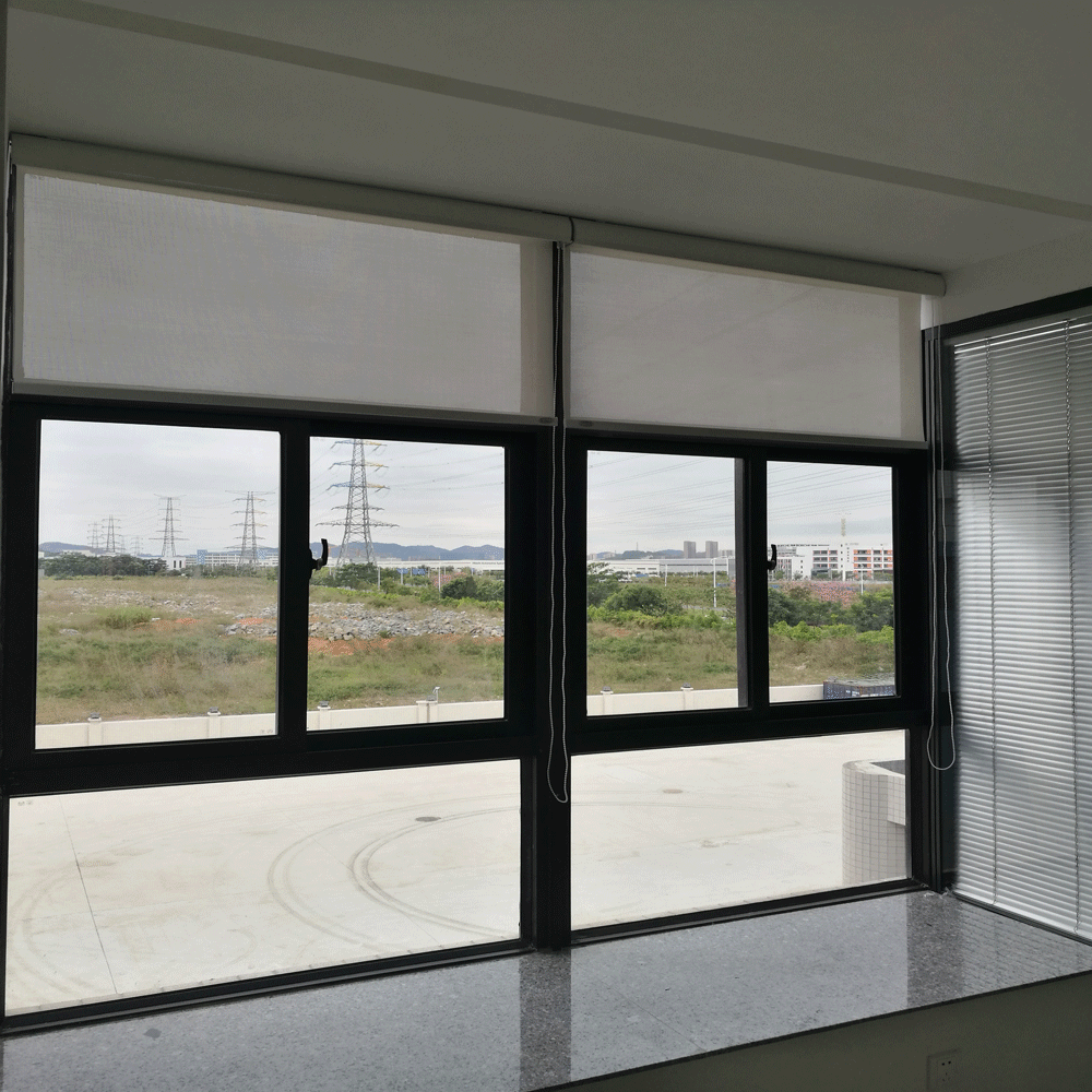 厂家供应工程卷帘 广州天河窗帘 办公大楼卷帘 手动遮阳遮光卷帘