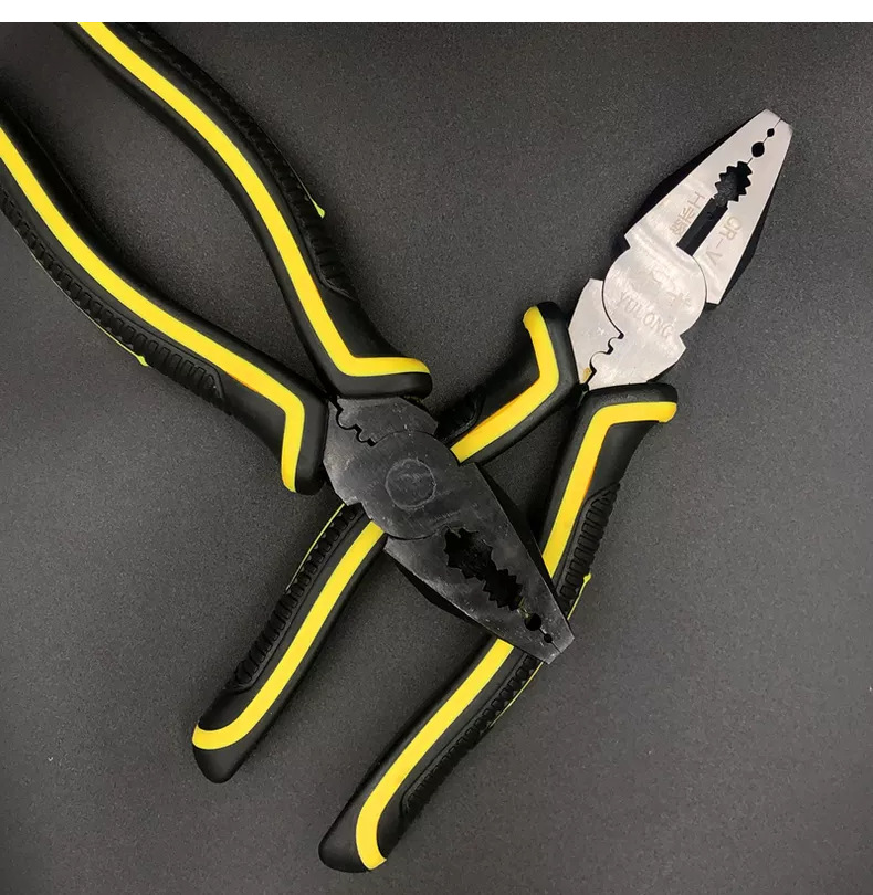 厂家批发55#纯钢锻打多功能钢丝钳省力老虎钳工业级平口钳子