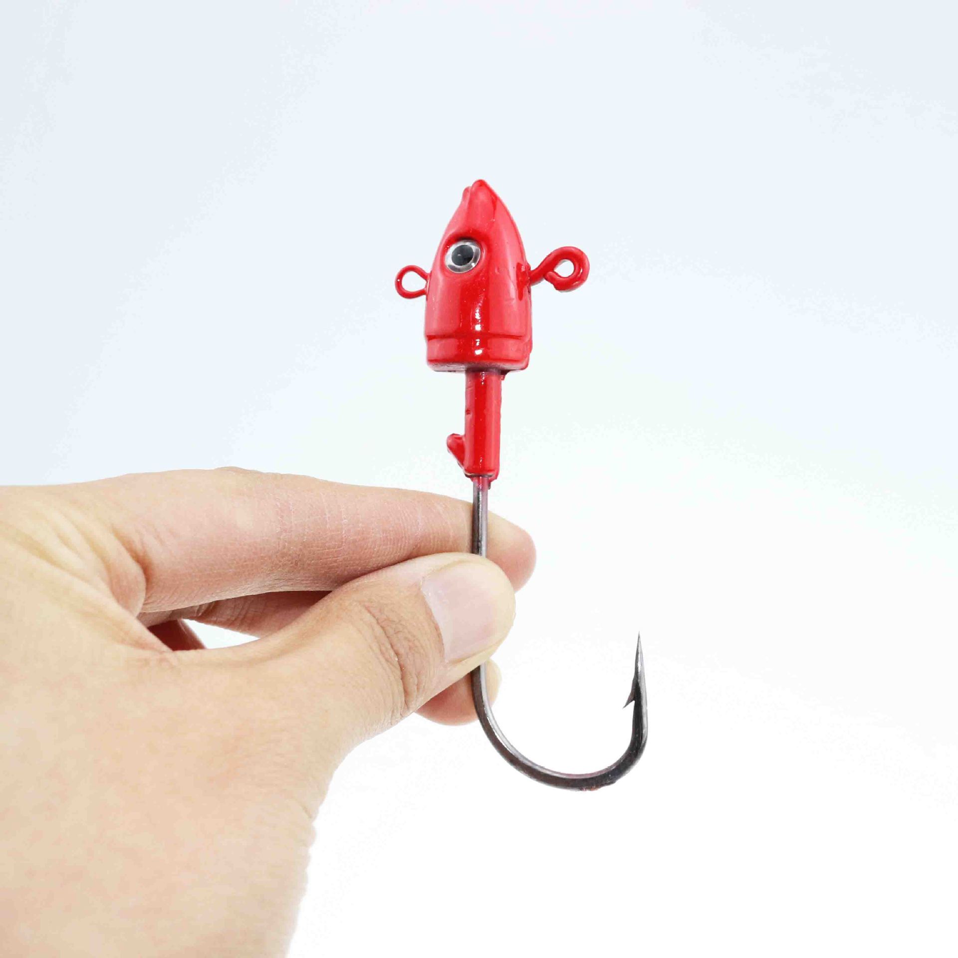 软饵钓鱼钩夜光彩色软鱼软蛆软虫假饵配重鱼钩5枚装-鱼饵尽在阿里巴