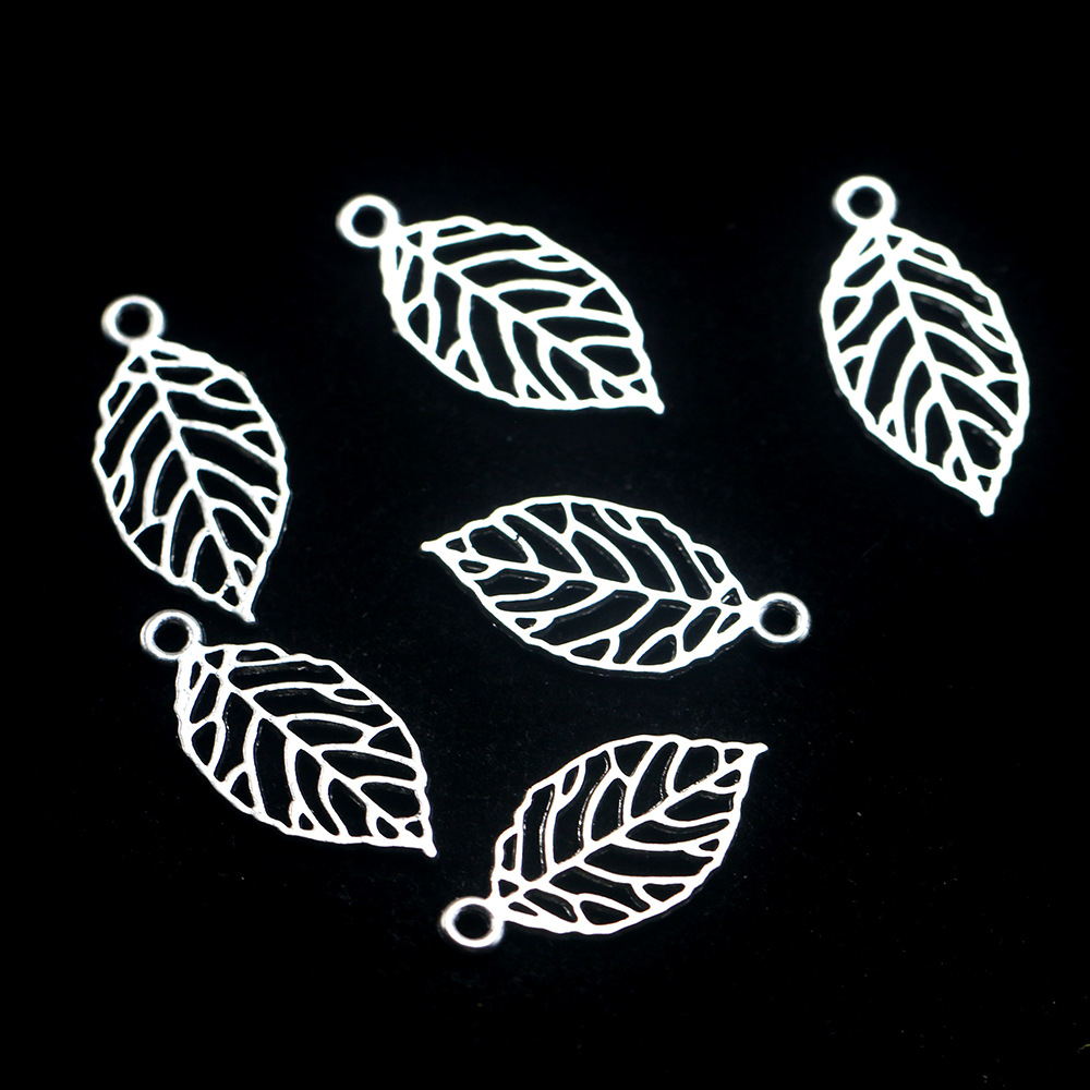复古镂空树叶叶子吊坠合金配件 diy手工发饰手链吊坠手机饰品材料