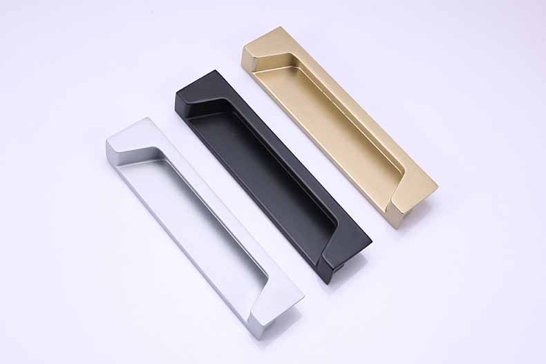 三色简约暗拉手现代柜门橱柜衣柜门抽屉门锌合金小拉手厂家直销