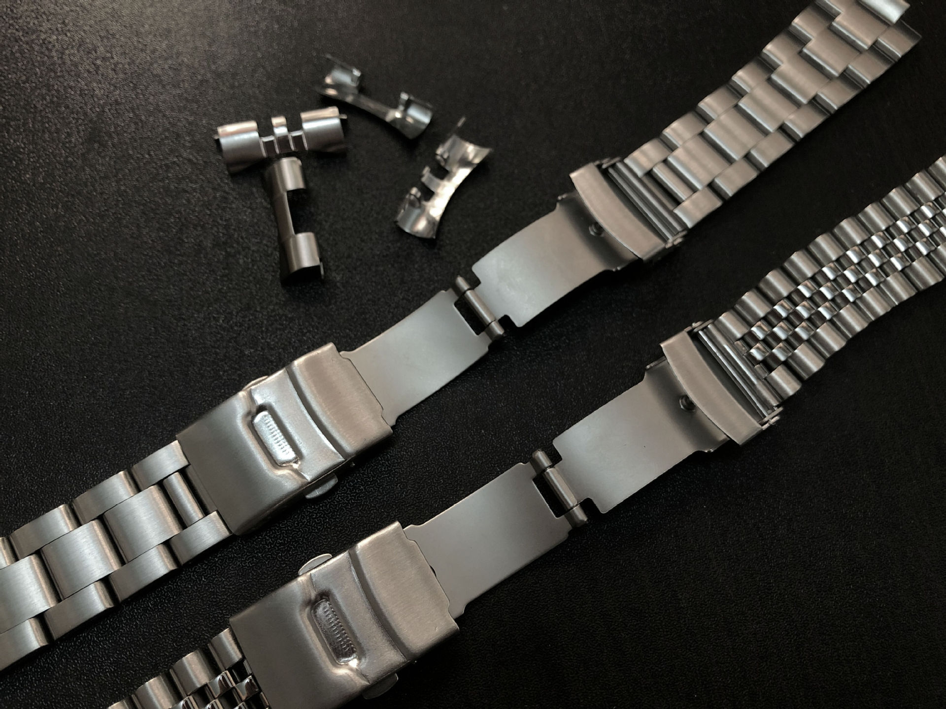 适配精工skx007 009钢带不锈钢表带五珠潜水钢表链 20 22mm配件
