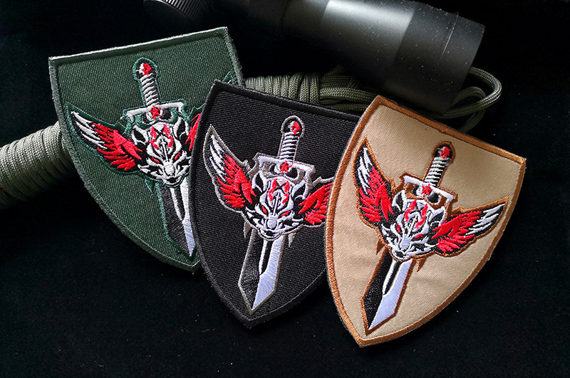 特种兵战狼臂章刺绣魔术贴布贴胸章袖章户外包贴战术士气徽章