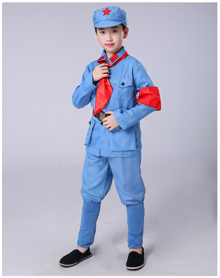 红军装男女成人儿童小红军衣服解放话剧表演服新四军八路军演出服