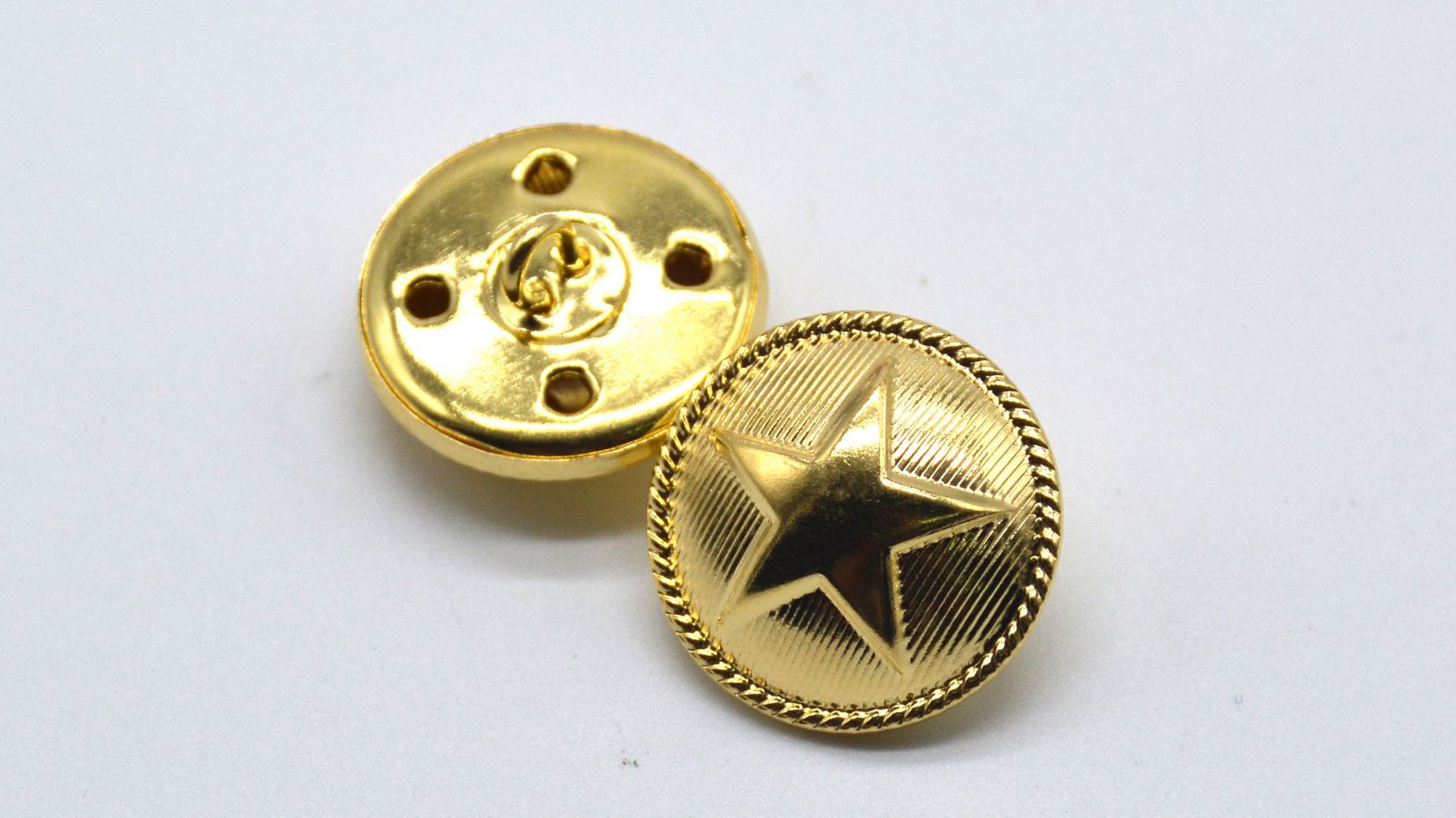 高档铜扣 五角星铜皮纽扣 圆形手缝扣金属纽扣工作服大衣外套扣