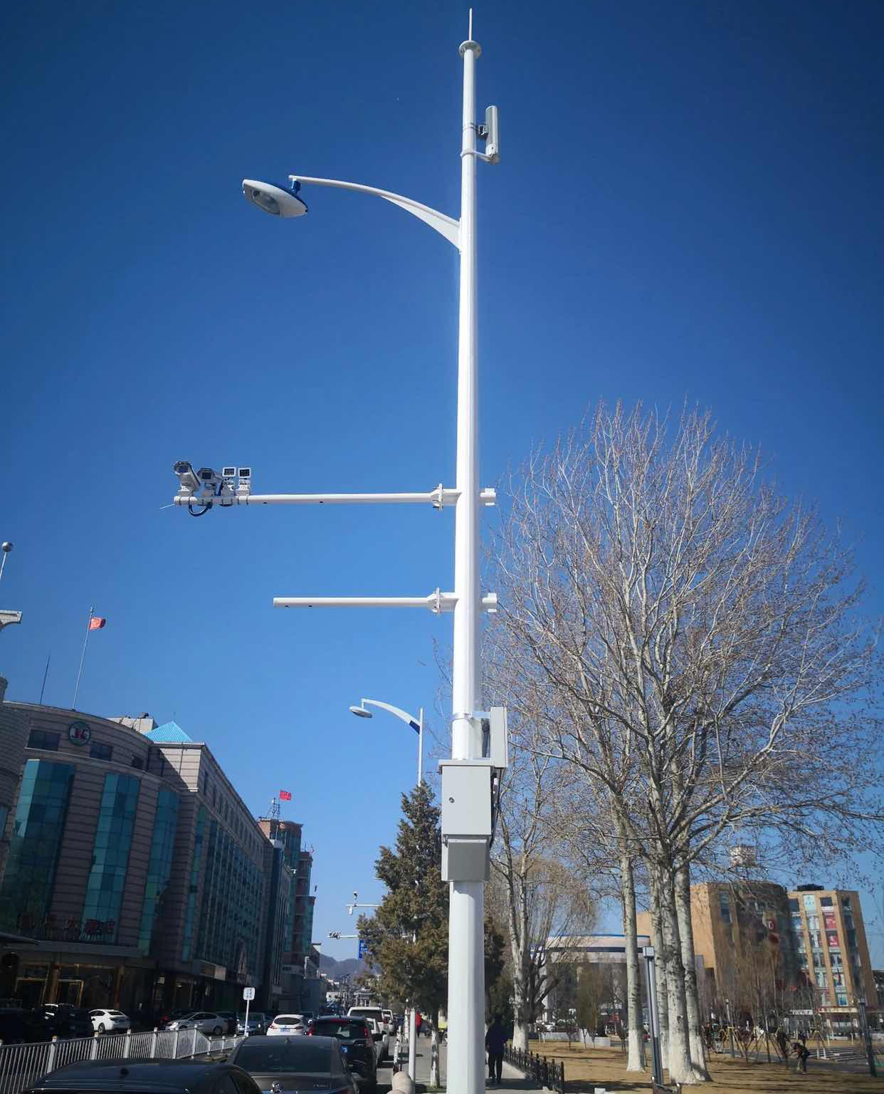 供应5g通信共享灯杆 视频监控通讯一体化智慧路灯杆 厂家定制批发