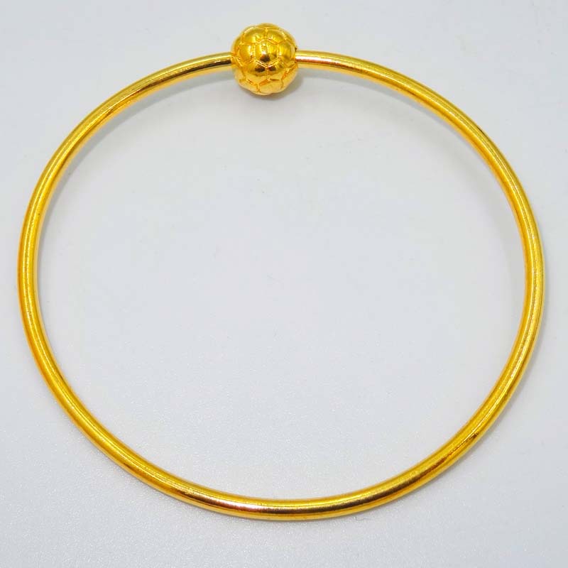 潘家足球手镯女款开口快手热卖沙金万能手镯光珠手镯可配串珠手镯