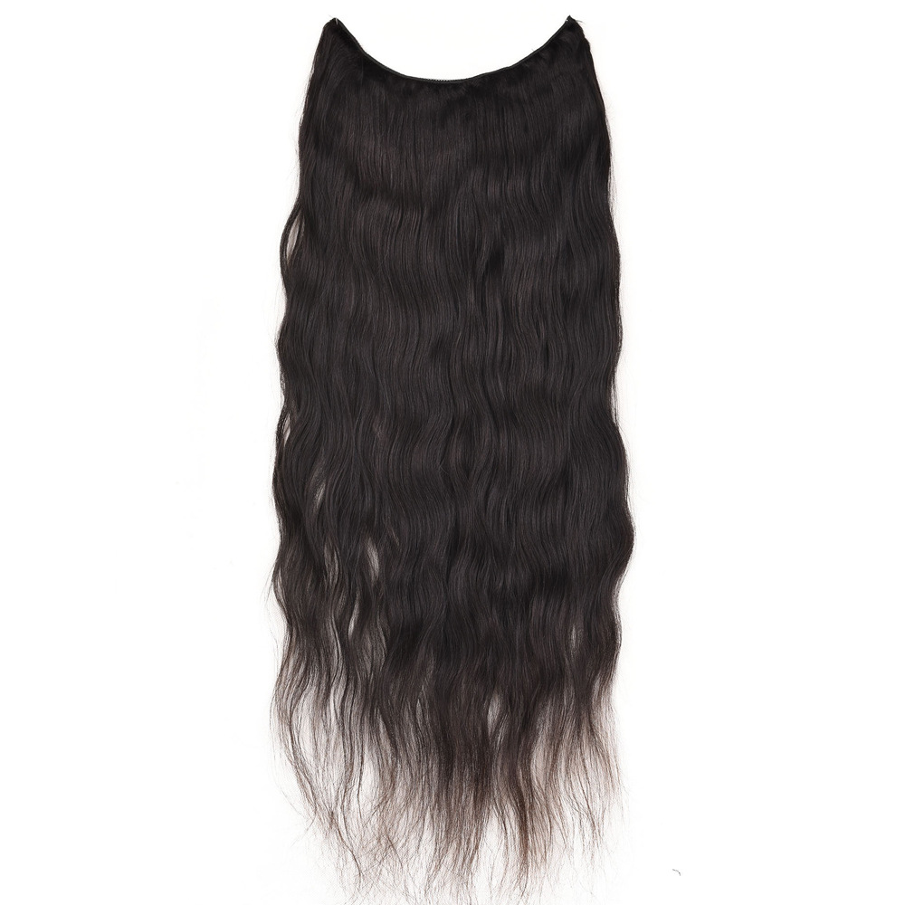 U-Shaped Real Hair Curly Hair Wig Set Human Hair Wigs Hair Extension Big Wave Long Curly Hair Real Hair Wig Hair Extension