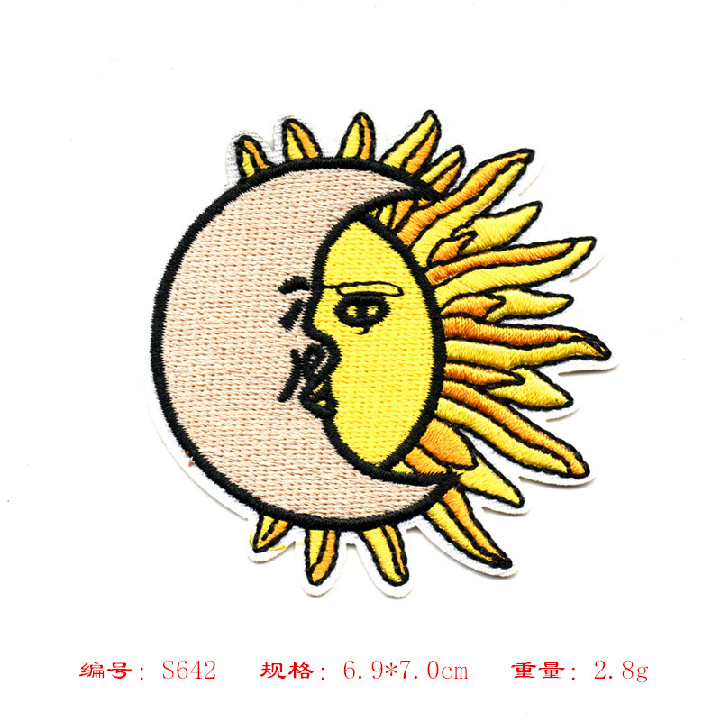 绣花徽章外星人圆形帽徽 箱包服装辅料跨境电商货源