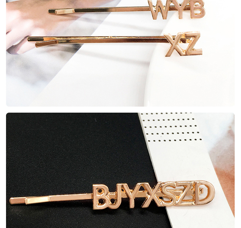 陈情令bjyxszd发夹 肖战王一博同款字母一字夹子博君一字夹头饰品