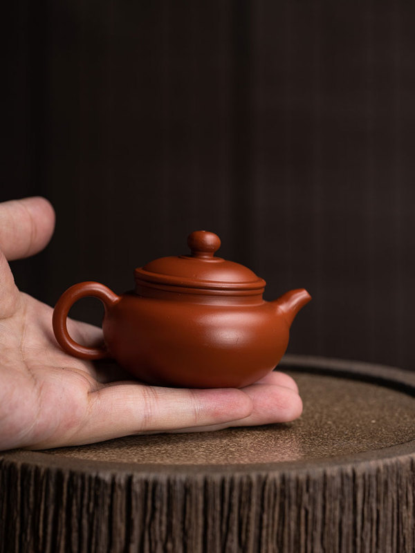 木鱼 章氏朱泥手拉壶 纯手工家用小号茶壶宜兴紫砂壶两杯壶西施