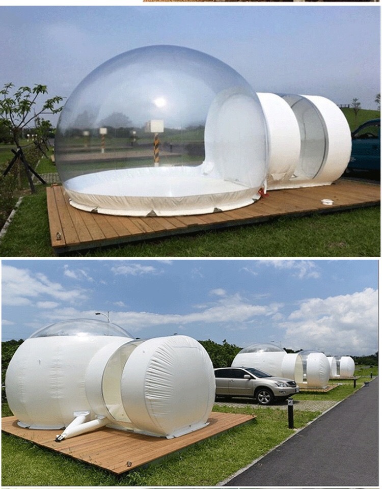 网红充气透明泡泡屋星空帐篷度假屋景区酒店民宿露营住宿充气帐篷
