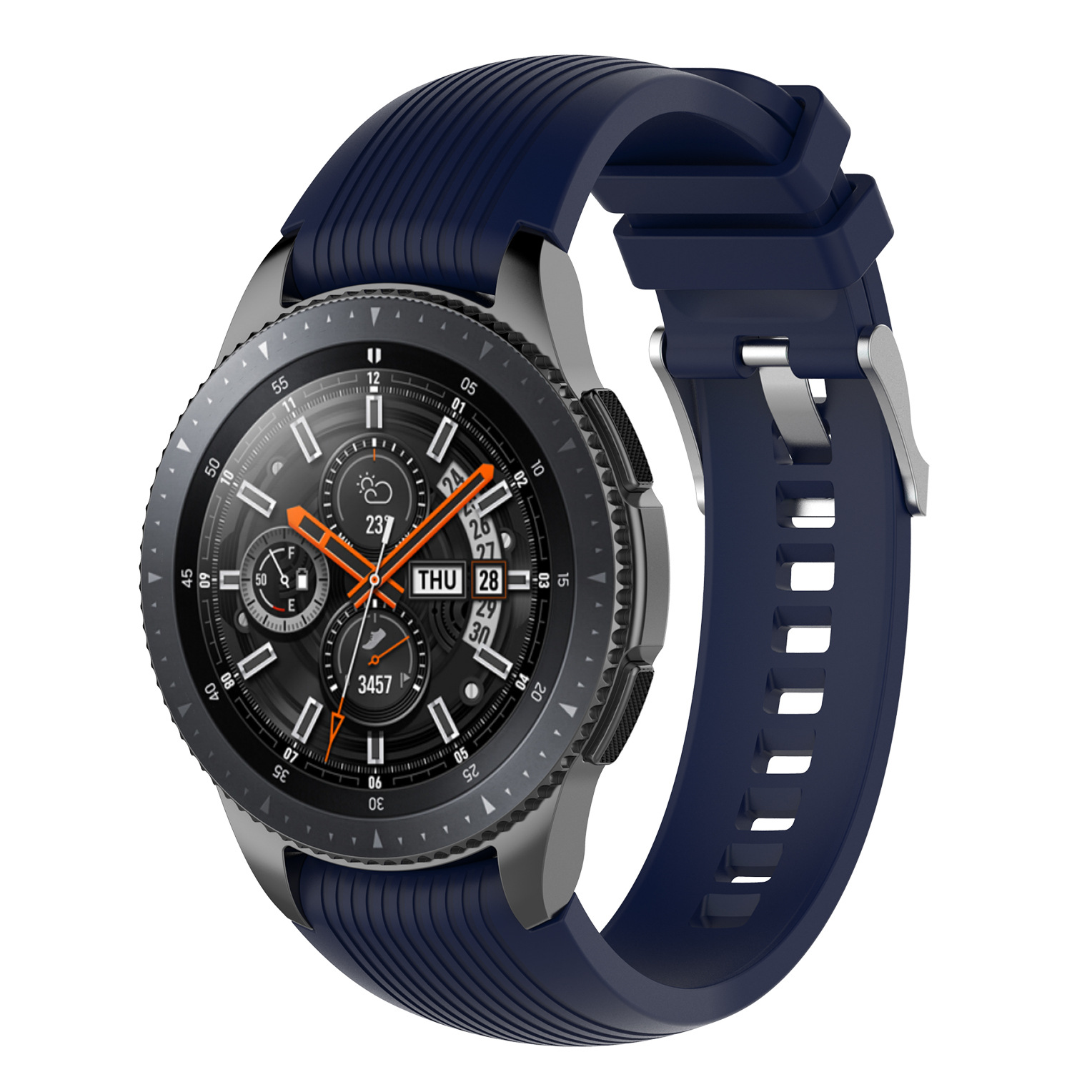 适用三星galaxy watch r800/r810/r815智能手表直条纹表带22mm