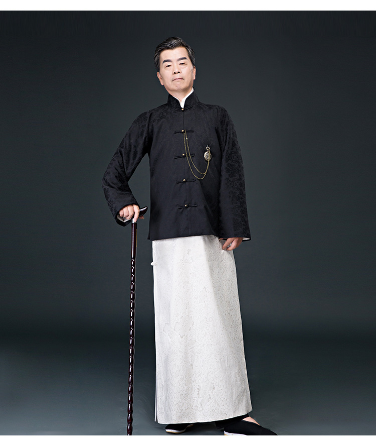 影视古装远大前程同款古装上海滩民国棉麻长衫长袍老爷装演出服