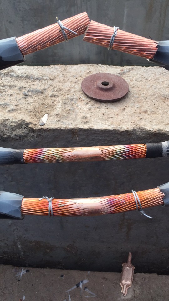 高压电缆中间接头焊接