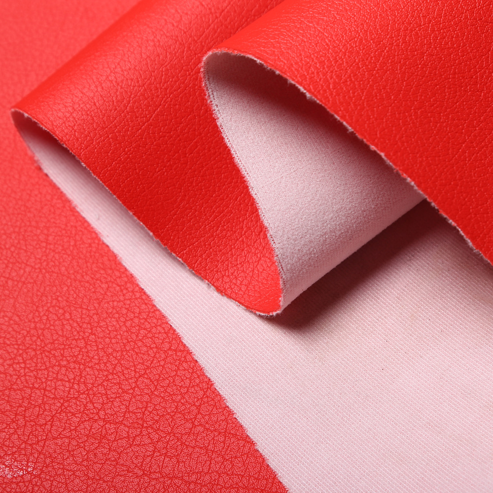红色pvc人造革 皮革家具箱包沙发坐垫pvc面料礼盒包装革可定制