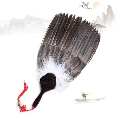 诸葛亮白色手工舞台羽扇中国风古典芭蕉古风孕产大蒲扇表演纳凉舞