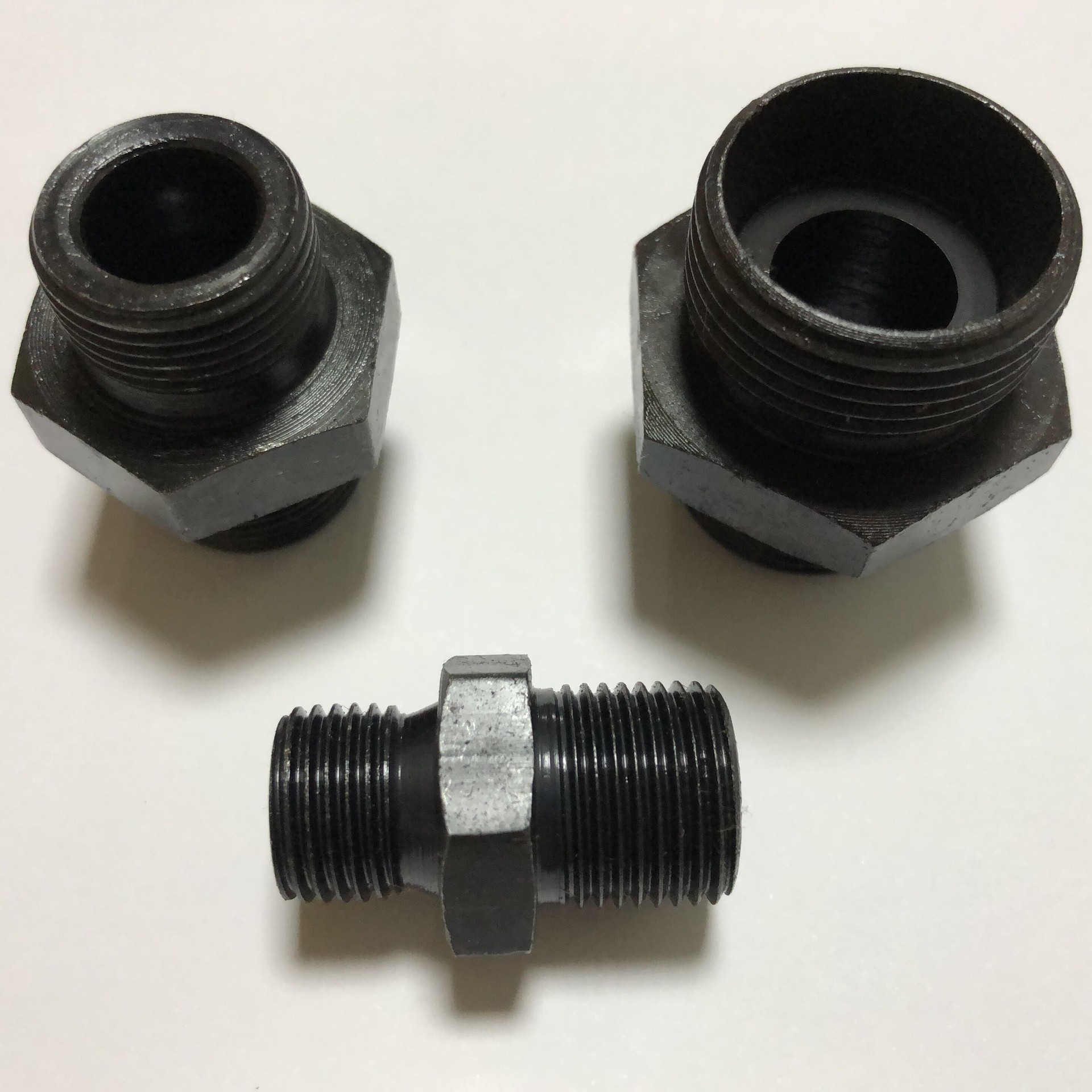 液压过渡接头 高压油管 油管接头 船舶配件 卡套组合垫对丝24°锥