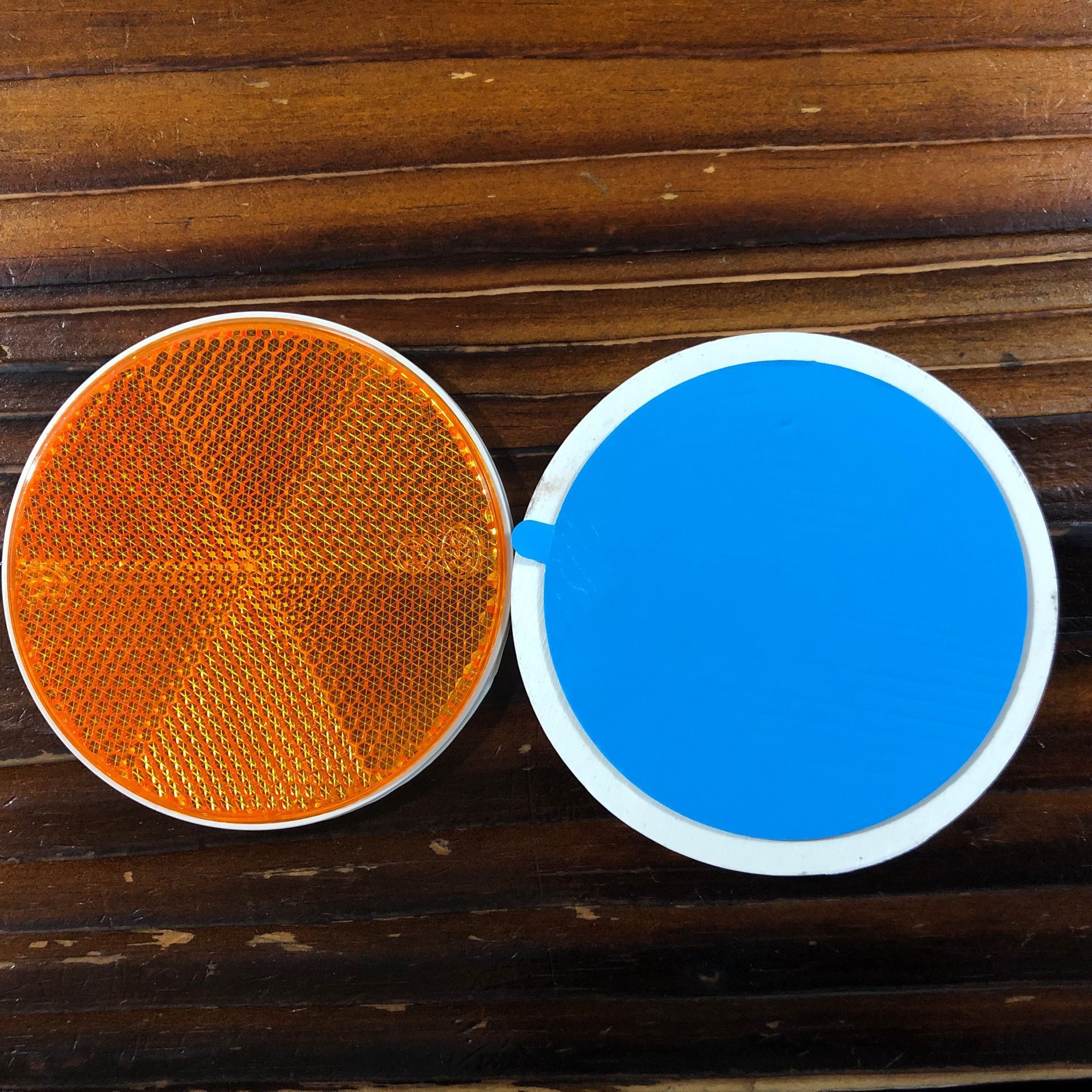 直径为80mm圆形光电反光板黄反光板红光电开关反光板亚克力反光板