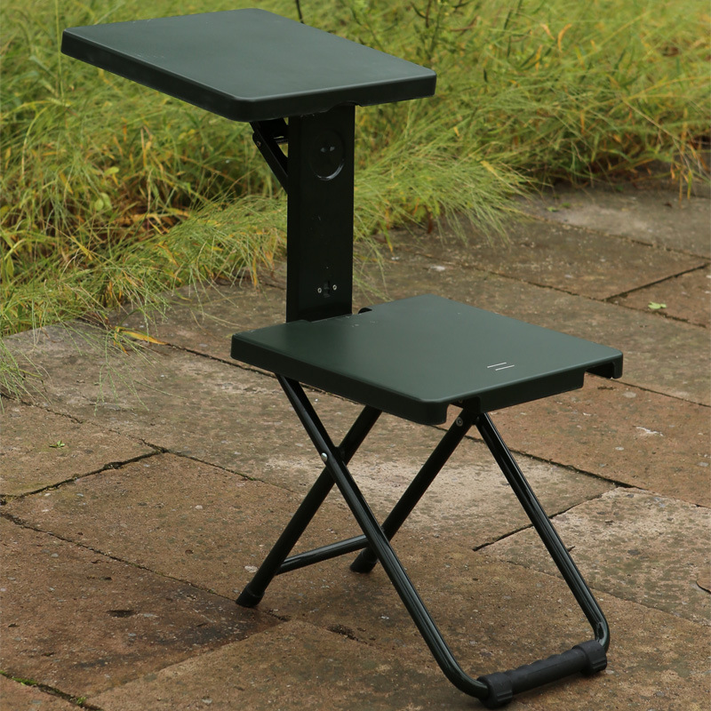 Folding Chair Multi-Functional Folding Stool Outdoor Maza Portable Single-Soldier Study Chair Writing Chair