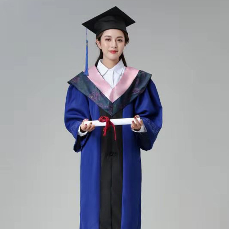 大学硕士研究生毕业服 硕士服 蓝色硕士服位服 文理工农军医科