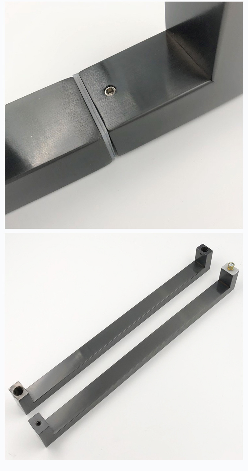 外贸方管长拉手成对五寸不锈钢封油高端现代玻璃门木门把手