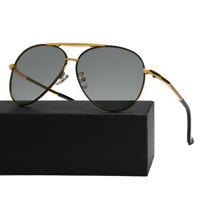 2020新款变色太阳镜批发日夜用变色偏光太阳镜通用款蛤蟆眼镜墨镜