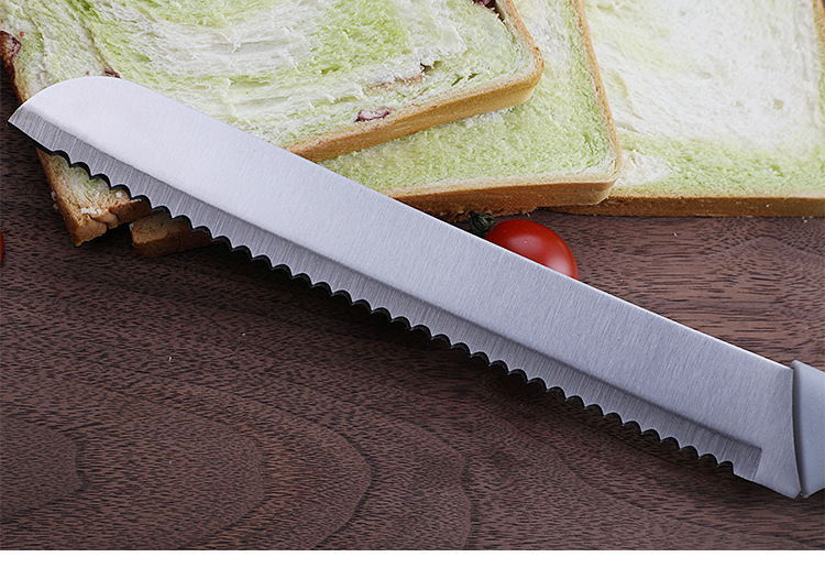 跨境百货不锈钢10寸粗齿牙刀锯齿面包刀吐司切片蛋糕烘焙刀具工具