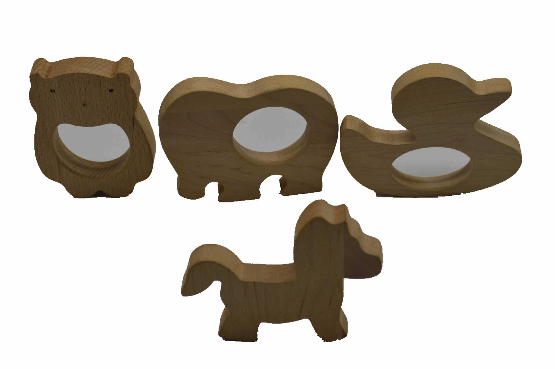 原木色动物卡通木片 木质环保卡通贴片 儿童画辅料 激光小木片