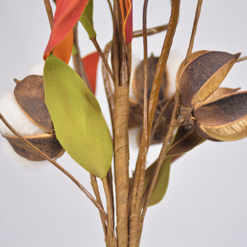 生产供应 红色棉花壳工艺品 pe棉花干花 手工家居摆设装饰用品