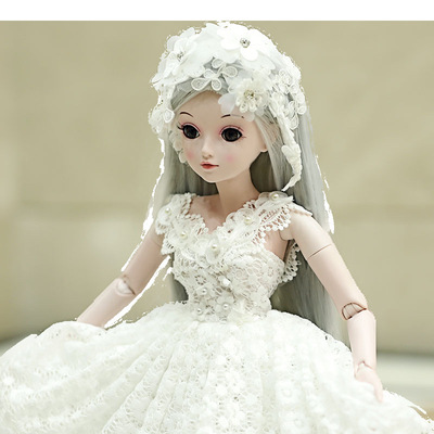 正品黛米娃娃60厘米bjd换装仿真婚纱公主洋娃娃套装礼盒女孩玩具