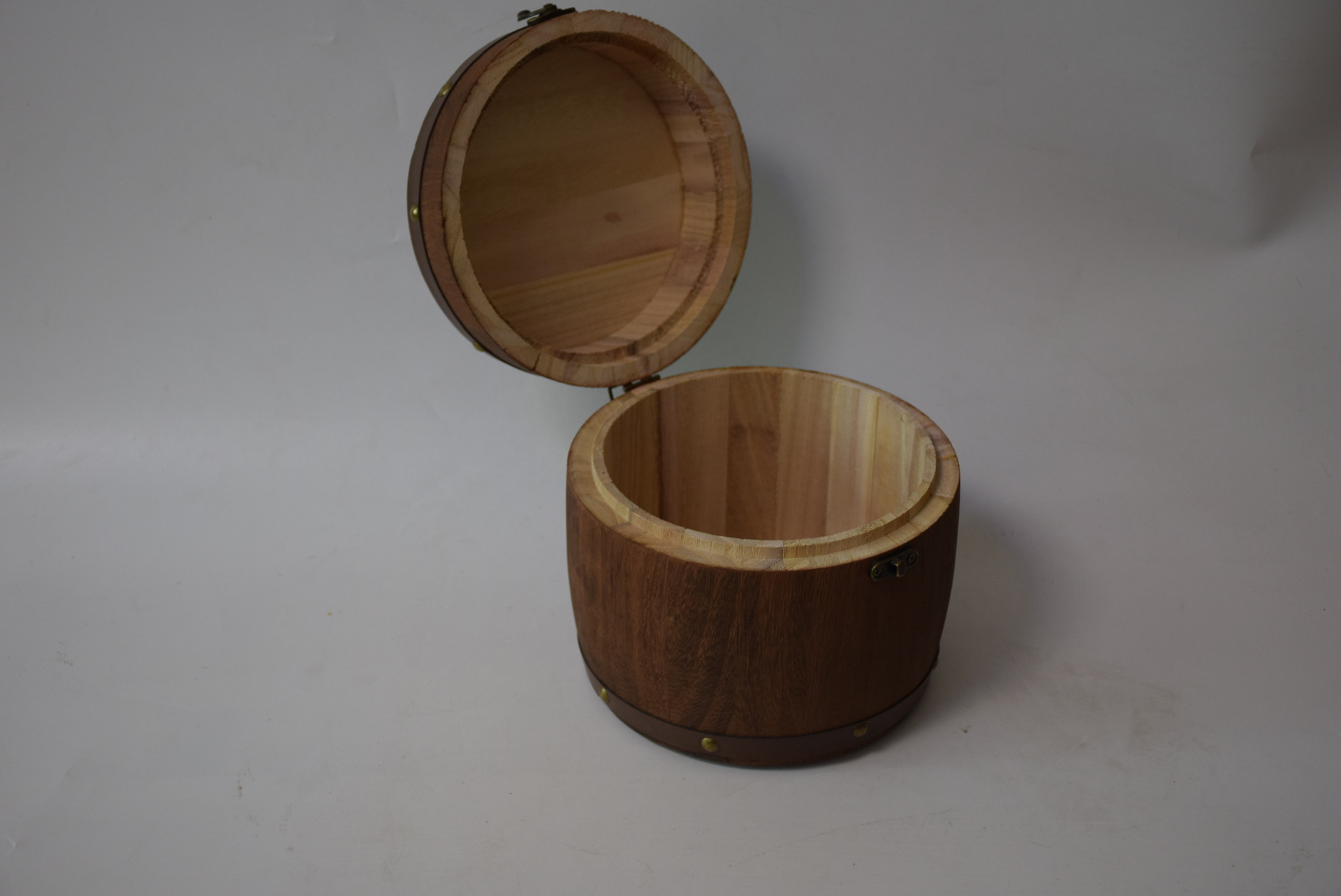 厂家定制木质茶叶礼盒包装 仿古普洱包装木桶 圆形茶叶桶