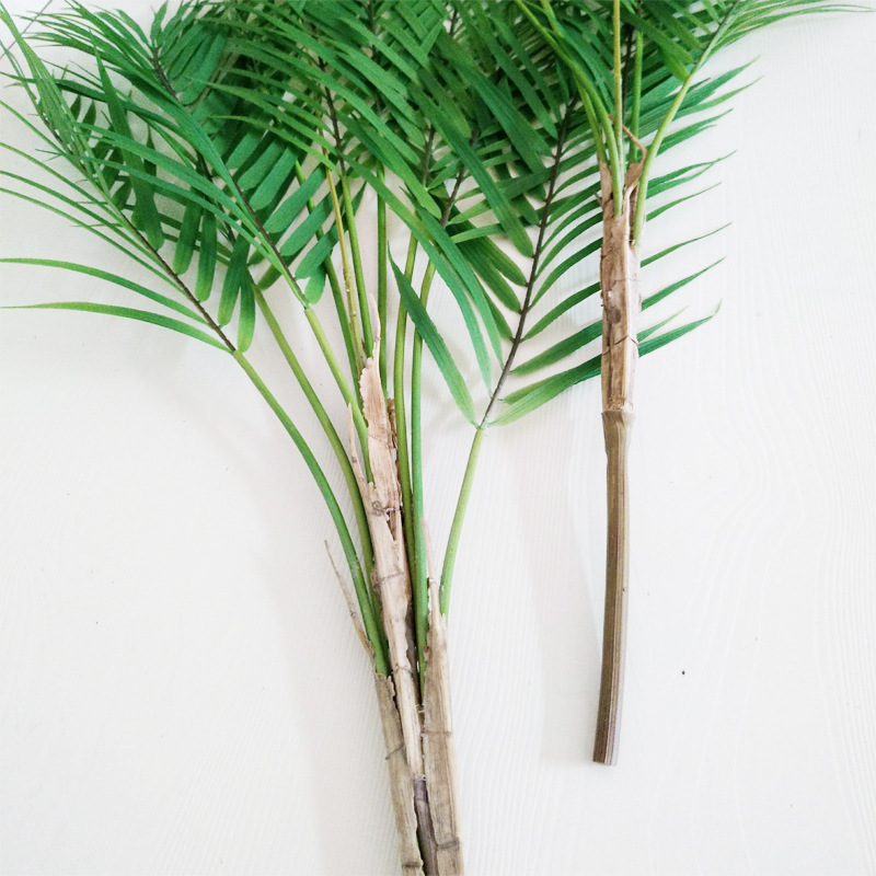 仿真植物棕榈叶 竹葵椰树叶文竹草散尾葵叶 绿色植物装饰铁树叶