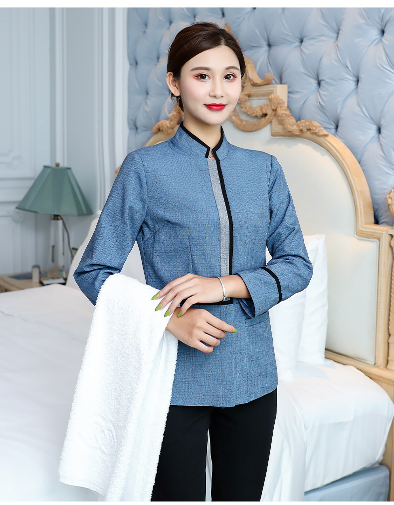 酒店工作服秋冬装保洁服长袖宾馆客房服务员工作服清洁工装制服女