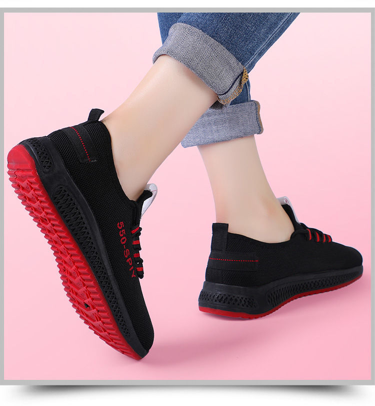 Factory Old Beijing Cloth Shoes Spring Summer Thickening Bottom Piece Women's Lace up Flat Shoes Comfortable Lightweight Sneaker