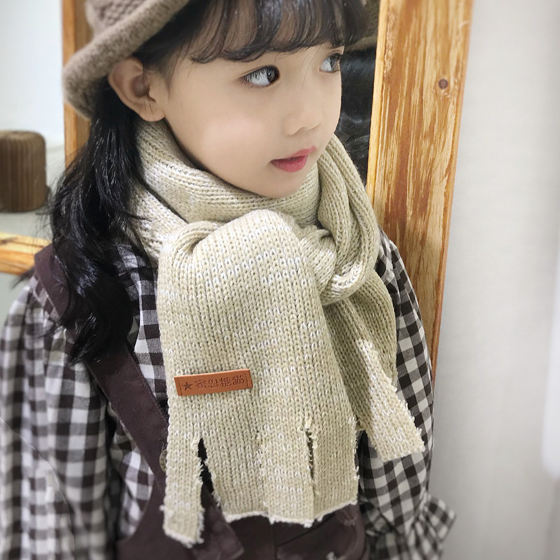 Special Clearance ~ Autumn and Winter Warm Korean Style Boys' and Girls' Wool Knitted Thickened Scarf Child Kid Scarf