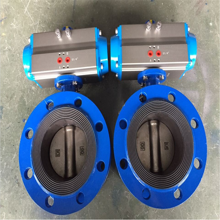 d641x-10q dn250 对夹式气动蝶阀 法兰式蝶阀 汉中阀门经销商