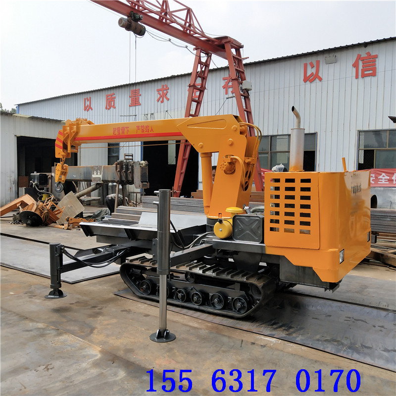 江苏苗圃3吨小吊机 履带爬爬车吊树机 农林自卸吊运树木一体机