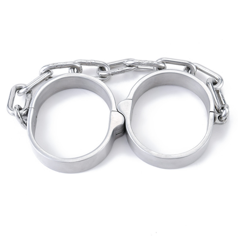 黑帝成人另类情趣不锈钢男用束缚插销锁脚铐成人用品情趣锁脚手铐