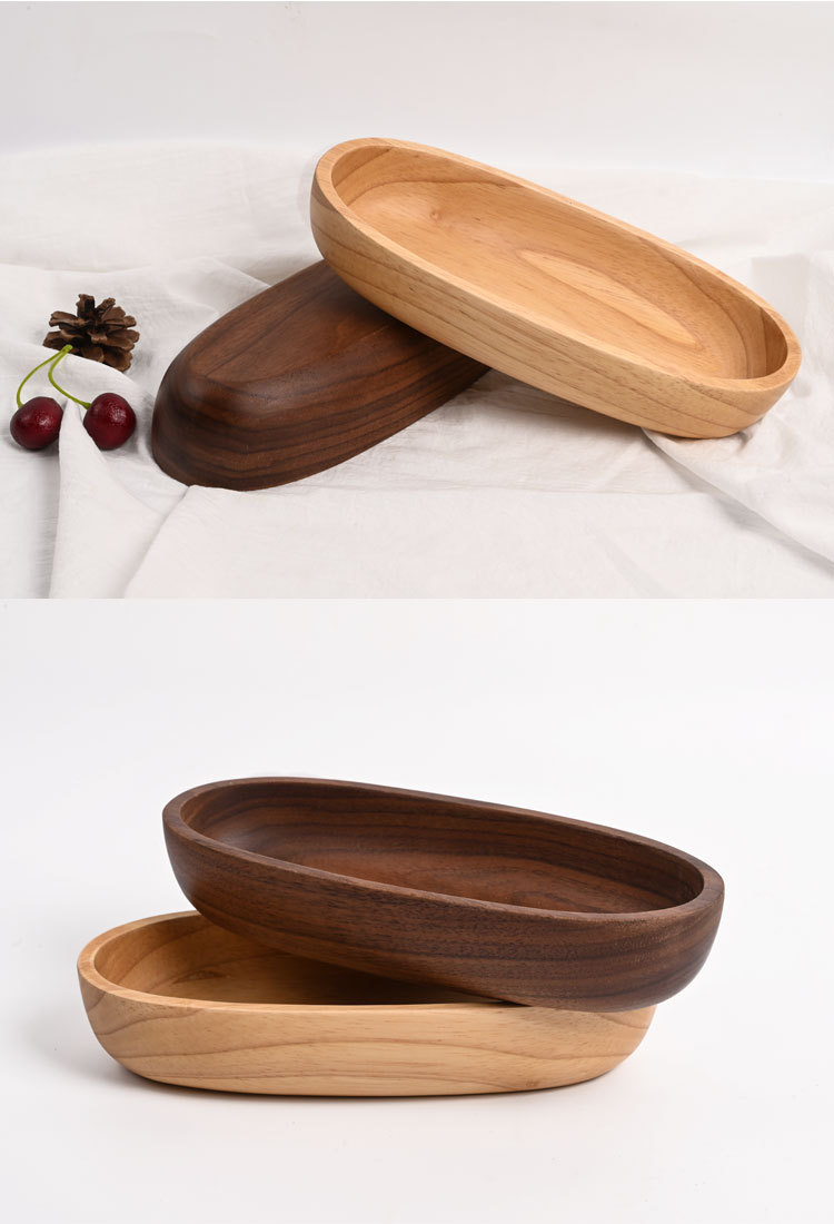 新品上架创意实木果盘 木质糖果盘 干果盘船型木制托盘可定制