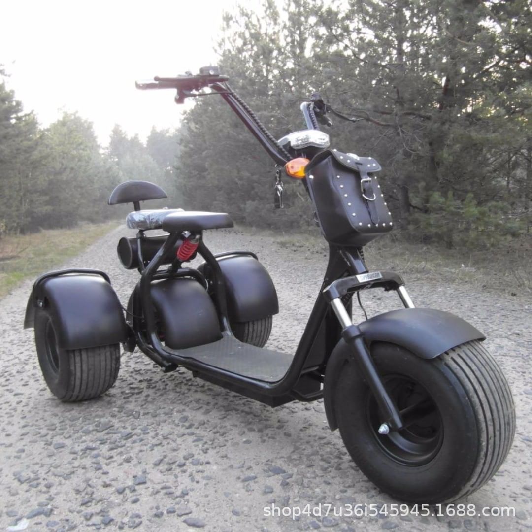 美国队长电动三轮车观光巡逻哈雷电动车宽轮胎摩托车电瓶车