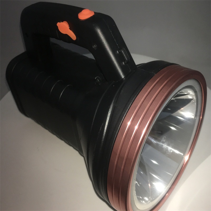 手提灯户外强光远射野营应急巡逻锂电充电矿灯led手提探照灯精品