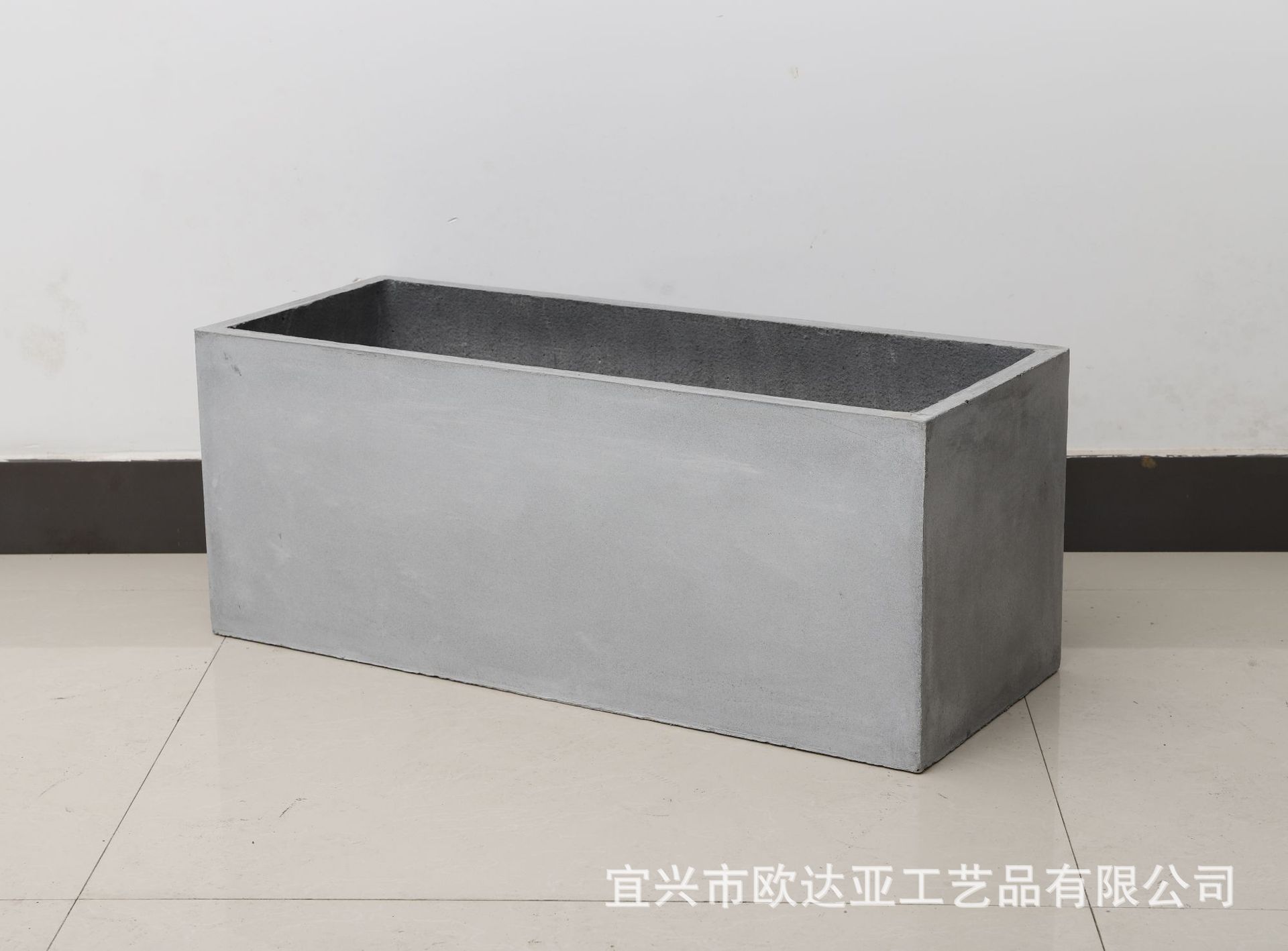 马槽水泥花盆创意家具长方形简约花盆阳台手工景观镁欧式水泥花盆