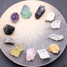 水晶原石天然矿物晶体标本石12种教学原矿孩子科普教学礼物